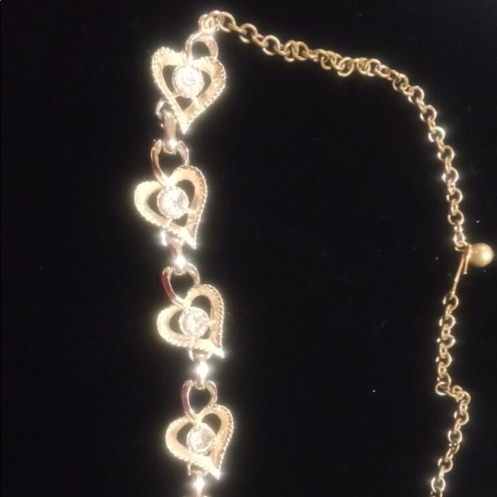 Vintage choker necklace, with hearts